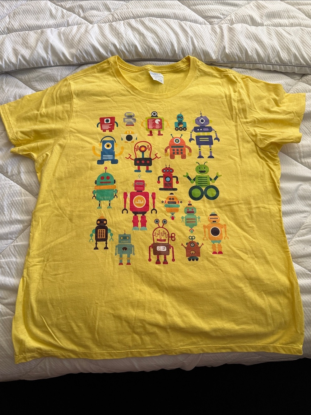 Yellow Robot Graphic Tee womens XL